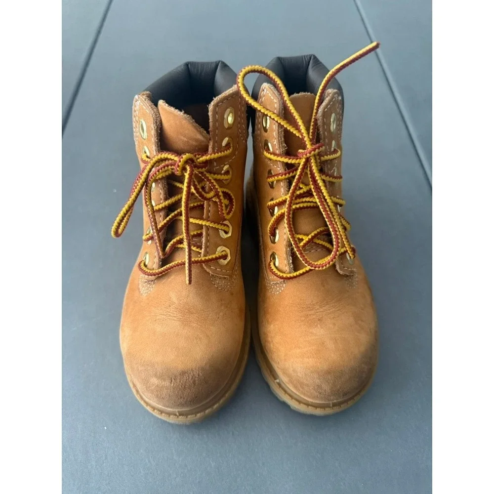 Timberland Kids Wheat Nubuck 6-Inch Boots Size 8.5 Toddler